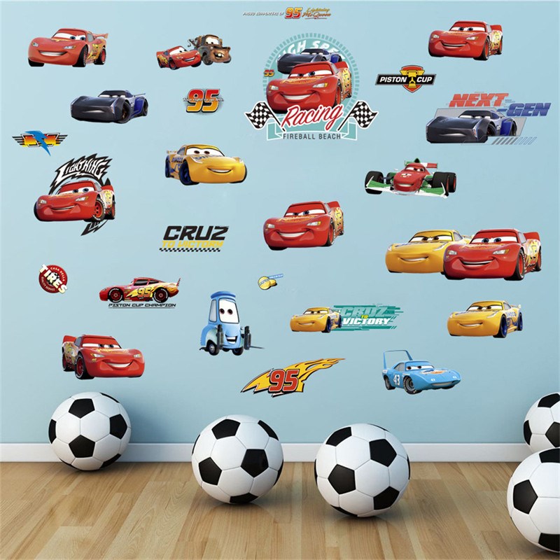 3d Cars Wall Sticker For Child Room Nursery Decoration Viny