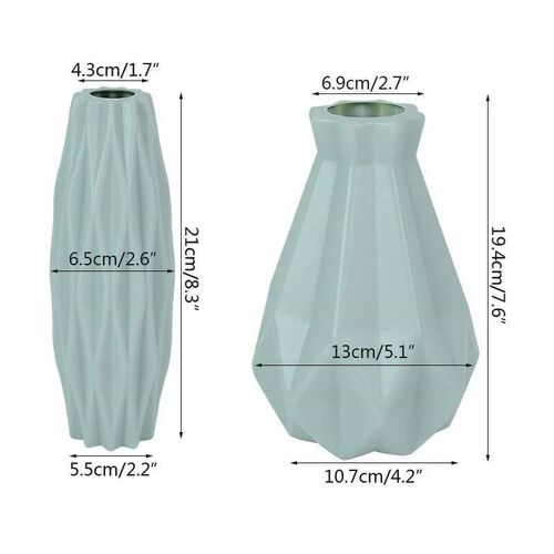 Modern Flower Vase White Pink Blue Plastic Vase Flower Pot B
