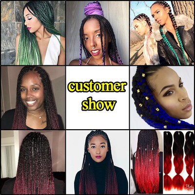 xpression twist Braids hair ombre braid jumbo expression脏辫