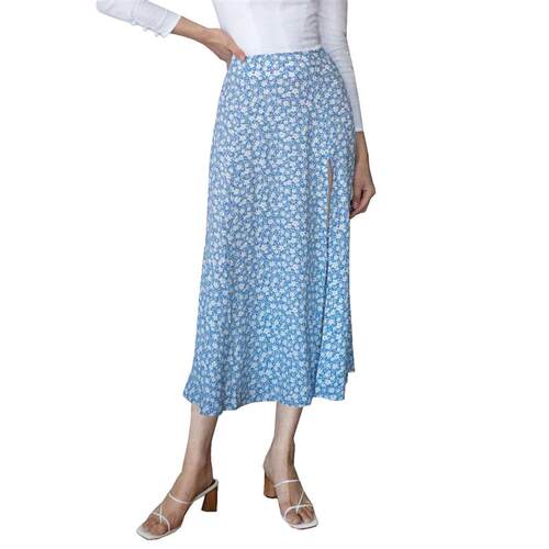 Fashion vintage skirt 2023 flower polka dot print high waist