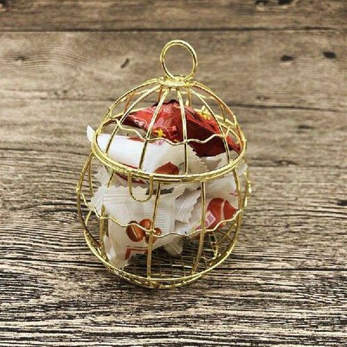 Mini Metal Hollow Vintage Retro Bird Cage Candy Box Baby