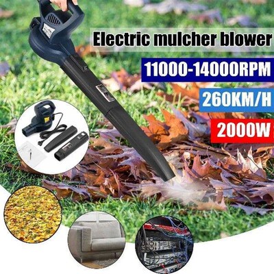 2000W 220V Electric Leaf Blower Vacuum 14000RPM 35L Debris