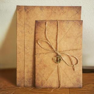 Metallic Kraft Paper Envelope Set A5 Size for Letters
