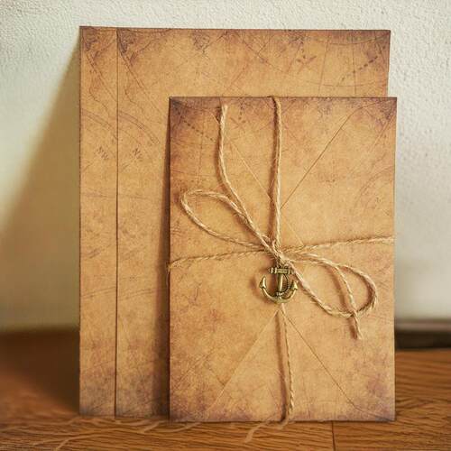 Metallic Kraft Paper Envelope Set A5 Size for Letters