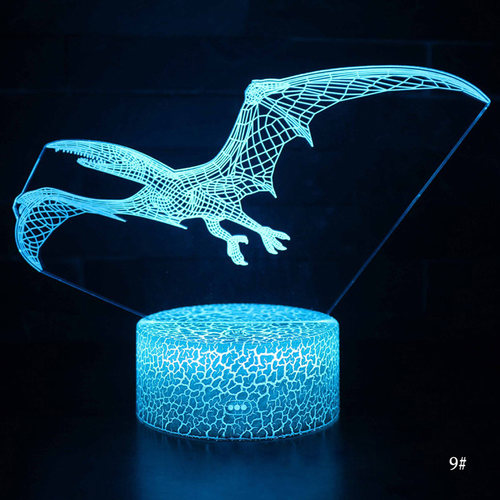 3D LED Night Light Dinosaur Series 7Color USB Kid Table Lamp