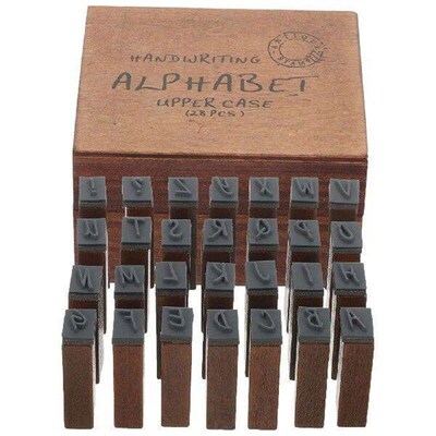 Vintage Letter Rubber Stamps Alphabet Rubber Stamp Wooden