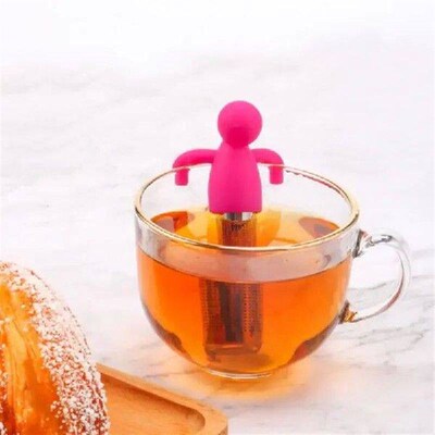 Little Man Shape Tea Infuser Strainer Sieve Silicone