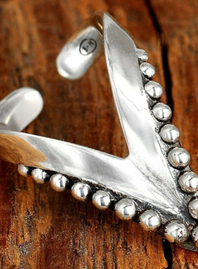 Vintage Bohemian Chevron Thumb Ring for Women Long Full Fing
