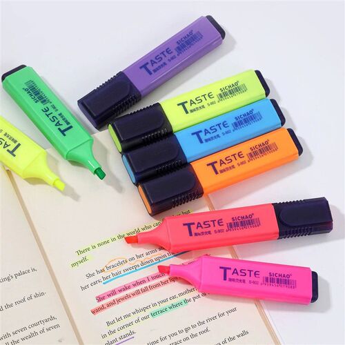 4/8 Pcs/set Highlighter,Chisel Tip Marker Pen,4/6/8 Assorted