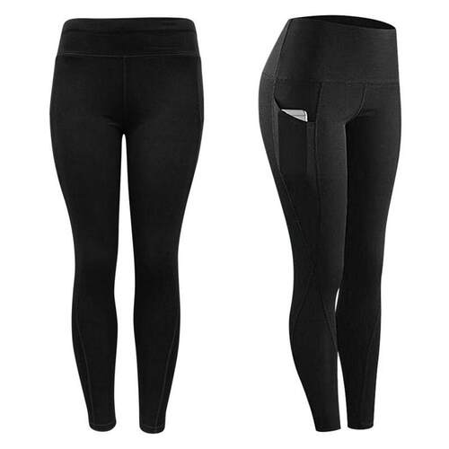 Side Pocket Leggings Women Push Up High Waist Pants Workout