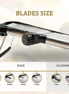 LMETJMA Adjustable Mandoline Slicer Stainless Steel Vegetabl