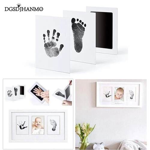 born Baby DIY Hand And Footprint Kit Ink Pads Photo Frame Ha