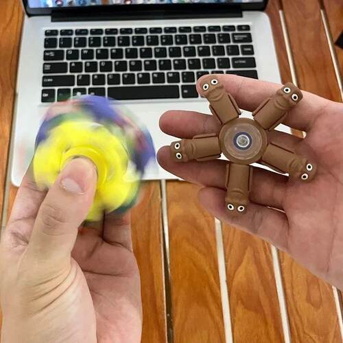 Italian Brainrot Tung Fidget Spinner Chain Toy Deformed Anti