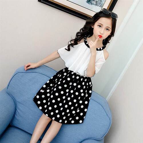 Big Girl Dresses Off Shouder Summer Dress For Girl Casual Pa