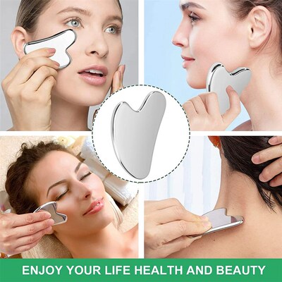 Gua Sha Tools Stainless Steel Gua Sha Board For Face Sculpti