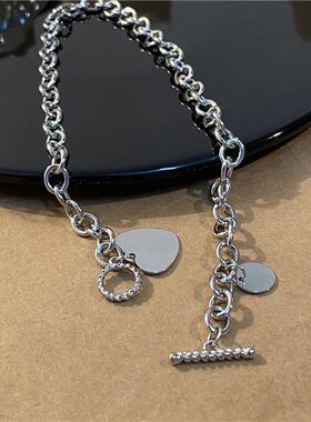 Short titanium steel love neckl clavicle chain ins cold wind