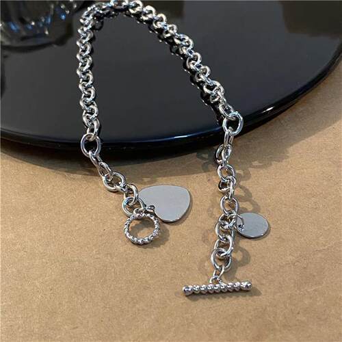 Short titanium steel love neckl clavicle chain ins cold wind