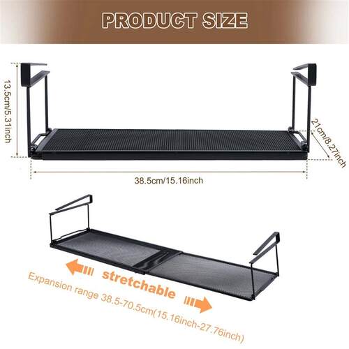Extendable Under Cabinet Organizer Shelf Steel Under Desk St