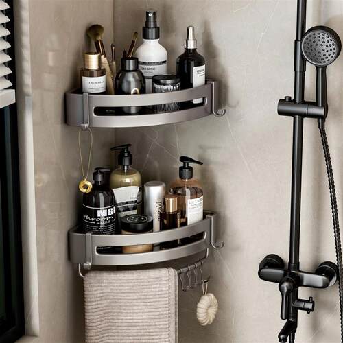Bathroom Shelf No Drill Wall Mounted Shampoo Bottle Shower C