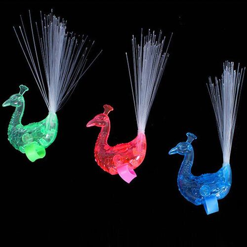 1pc Colorful Luminous Toys for Kids Girls Peacock Finger LED