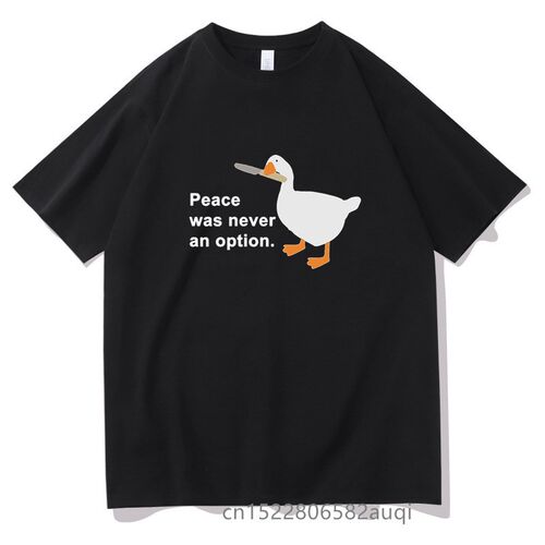 Goose Peace Was Never An Option Tshirt Unisex Shrink-proof C