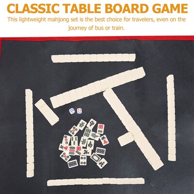 Mahjong Set Game Chinese Mini Portable Tiles Sets Travel Til