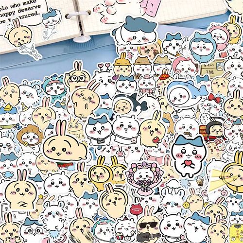 100pcs Kawaii Jiikawa Cartoon ers Decorative Desk Laptop Scr