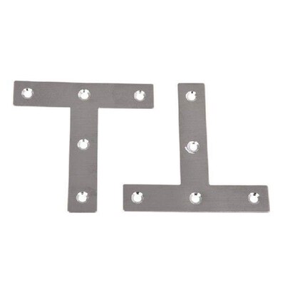 5 Pcs Angle Plate Corner Brace Flat T Shape Repair Bracket