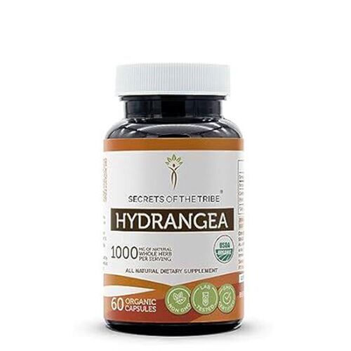 Secrets of the Tribe Hydrangea 60 Capsules, 1000 mg, USDA