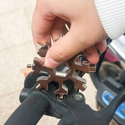 Portable EDC Multifunction Torque Snowflake Wrench Alloy Ste