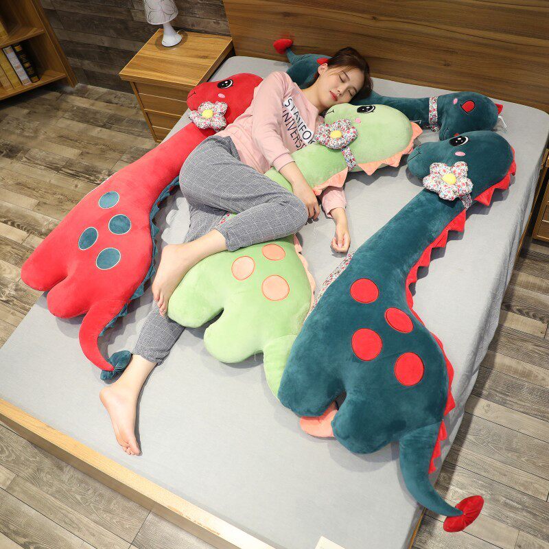 恐龙毛绒玩具大号夹腿睡觉抱枕公仔陪你睡可爱布娃娃玩偶女生床上