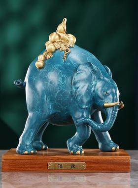 黄铜葫芦大象摆件办公室客厅电视柜家居工艺礼品