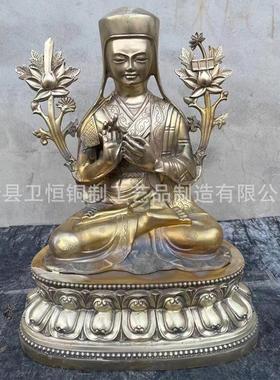 纯铜萨迦五祖密宗藏传佛像家居供奉摆件紫铜萨迦派八思巴五代祖师