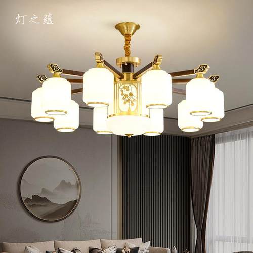 新中式吊灯客厅灯禅意复古餐厅卧室茶室饭店包间灯具全屋2024新款