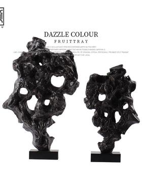 新古典几何抽象雕塑摆件走廊过道玄关墙花架摆设酒店会所展厅软装