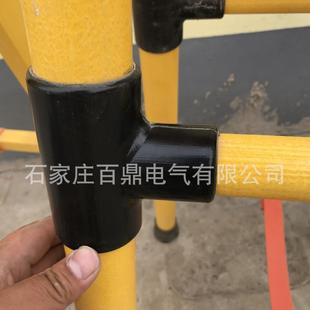 2米人字玻璃钢绝缘梯 电气检修工程绝缘梯35kv玻璃钢圆管梯子百鼎