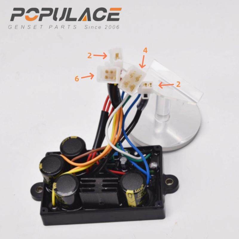 HJ-5K25DH-6汽油机自动电压调节器14线5KW12线单相控制稳定器AVR