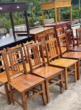 怀旧老物件老椅子老式农村旧家具实木小板凳民俗复古摆件装饰