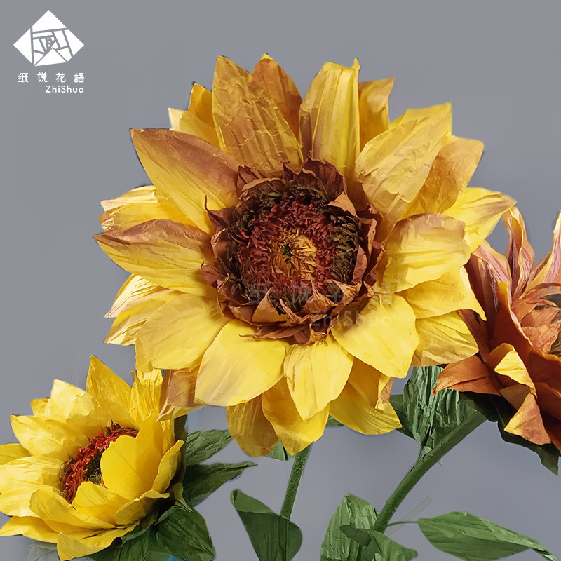 婚庆路引花装饰婚礼道具橱窗手工花舞台布置立杆仿真向日葵纸花,节庆用品/礼品,婚庆绢花,淘宝优惠券,粉丝福利购,淘宝优惠卷