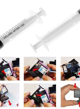 Ink Refill Cartridge Clip+ 2pcs Rubber Pads + Syringe Tool K