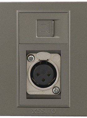 8型百千万兆网络带母卡侬话筒面板深灰色电脑线调音台大三芯插座