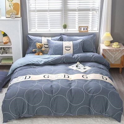 4pc bedsheet set flat sheet student bed cover single/double