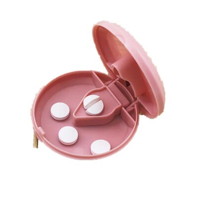 Portable Pill Cutter Splitter Divide Storage Medicine Cut Co