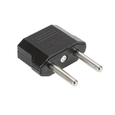 1PC US To EU Plug Adapter 2 Round Pins Socket Converter Port