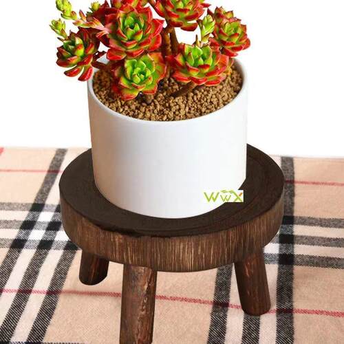 Wooden Plant Stand Flower Pot Base Holder Indoor 木质花凳