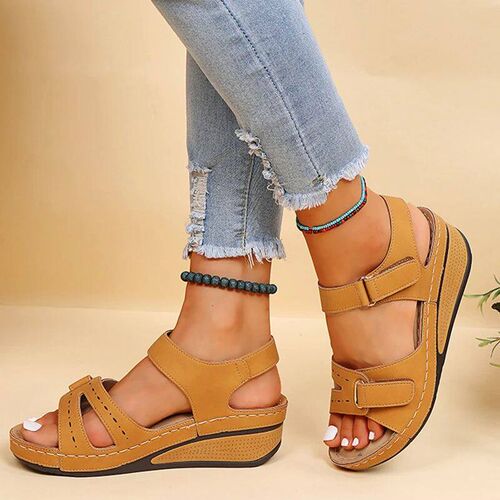 Fashion Women Sandals Shoes Wedge Walking Shoes Huaraches