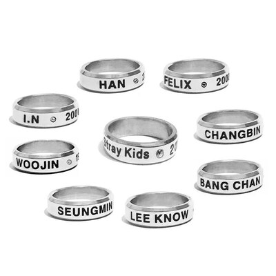 1pcs Kpop Stray-Kids Cosplay Rings Member Felix BangChan Jis