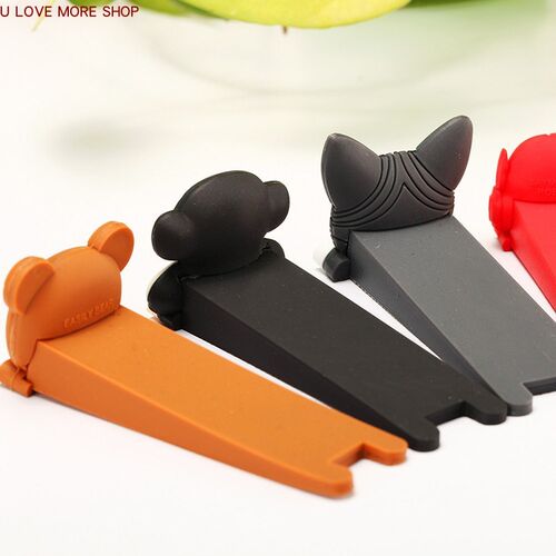 1PCS Cute Cartoon Silicone Door Jam Door Stopper Wedge Slip