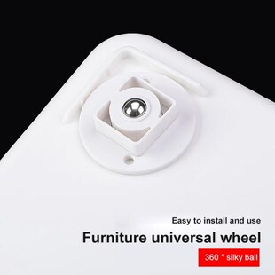 4Pcs Storage Box Pulley Self-adhesive Wheels Swivel Casters