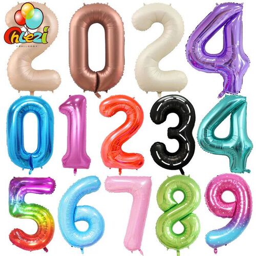40Inch Big Foil Birthday Balloons Helium Number Balloon 0-9
